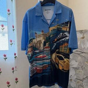 Blue Graphic Men's Shirt